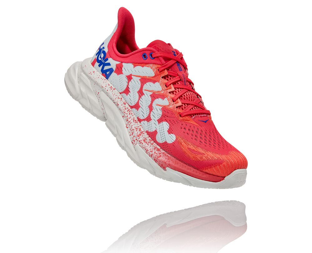 Hoka One One Clifton Edge Geometric Promenadskor All Gender Rosa/Blå Blommiga - SE-1564056